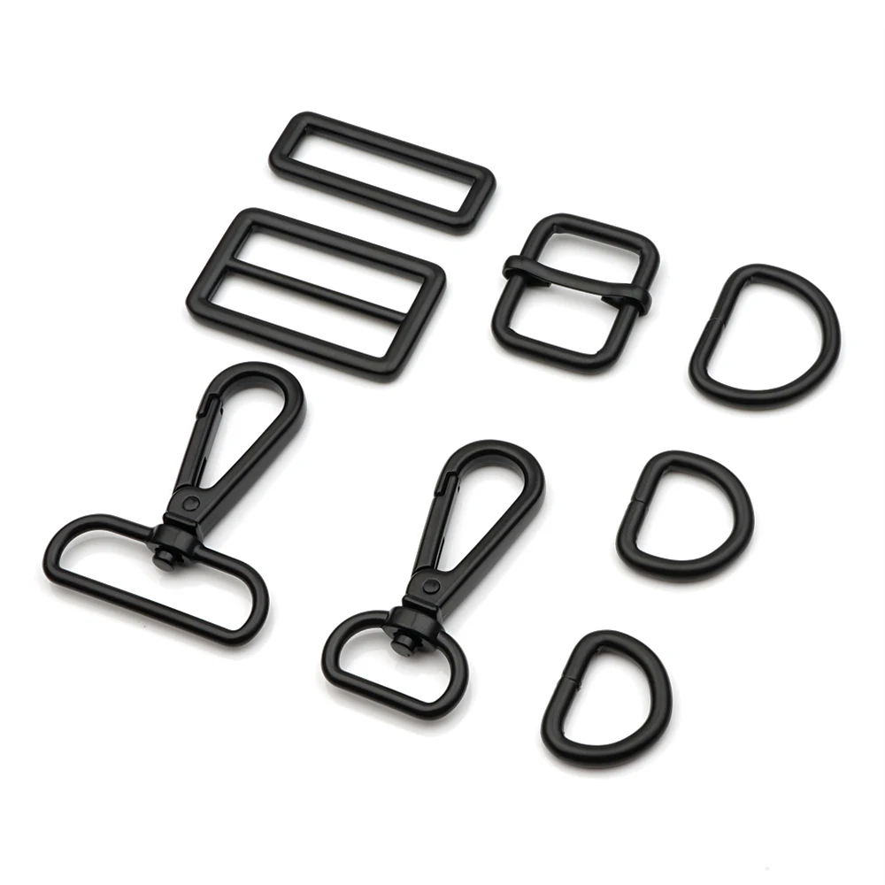 20mm 38mm Swivel Black Metal Snap Hook Pet,Bag Adjustable Buckle Dog