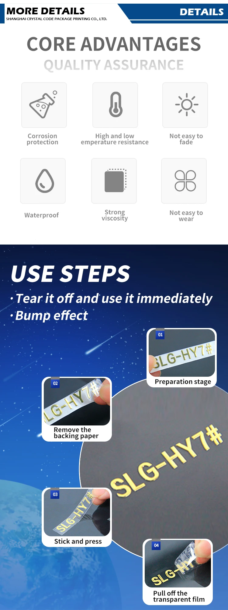 Customize Luxury Gold Adhesive Label Transfer Metal Sticker,Waterproof