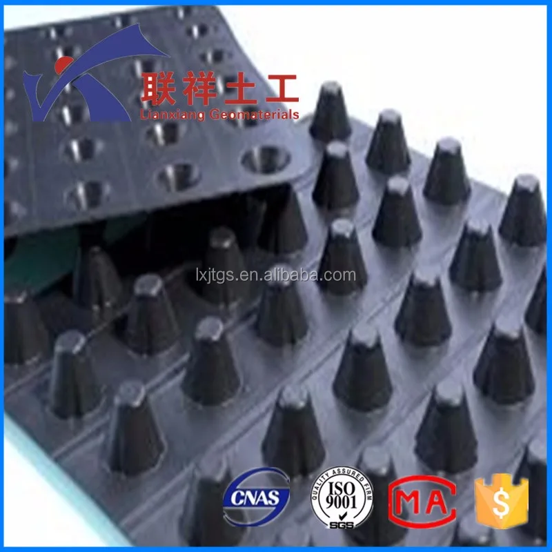 HDPE New Lightweight Building Construction Materials Green Roof System Dimple Plastic Drainage Strip Sheet Board