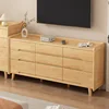 Commode à neuf tiroirs couleur bois naturel