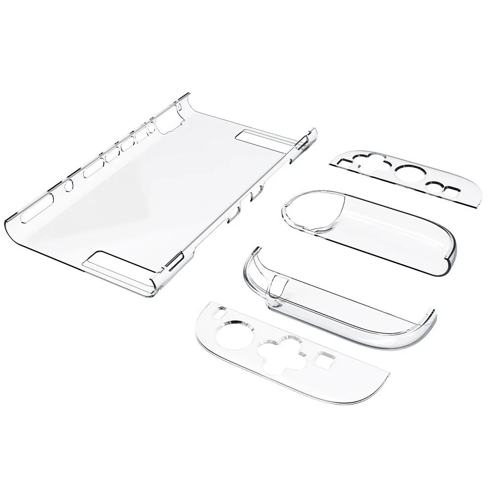 product laudtec protective case for nintendo hard case for switch 2 case clear back cover skin shell for switch lite accessories-4