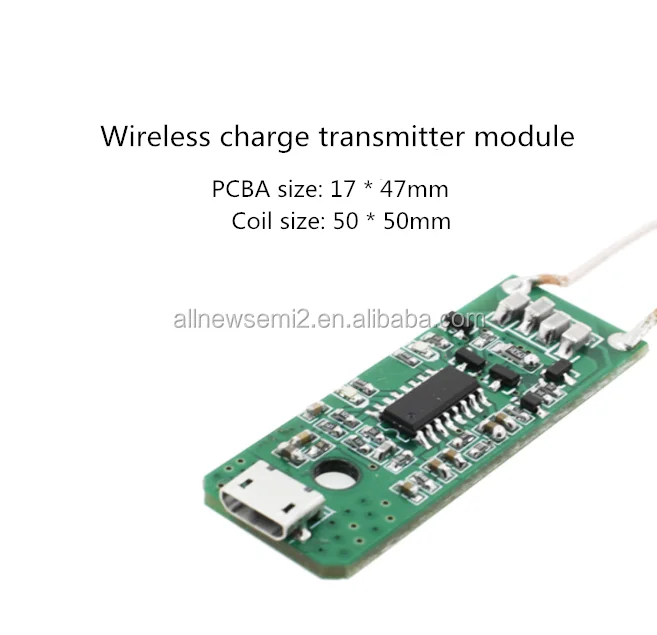 Hot Pre sale customized 5W small wireless charging module low cost and low power 9V input USB wireless charging scheme board