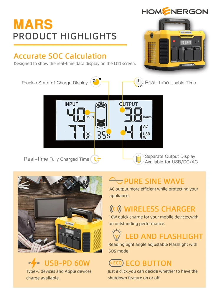 Enerlution 、 Hybess - الجهد العالي 330W محطة الطاقة الشمسية المحمولة المحمولة 10