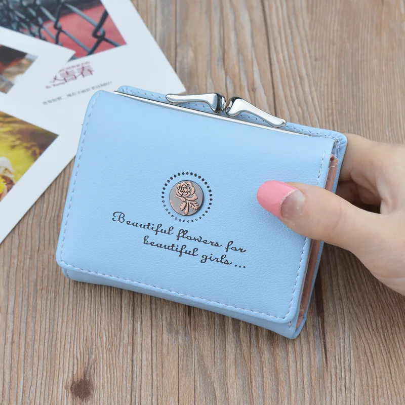 Mini Wallet Simple Ladies Short Coin Purse Wallet for Women Fashionable Ladies Wallets and Purses Women