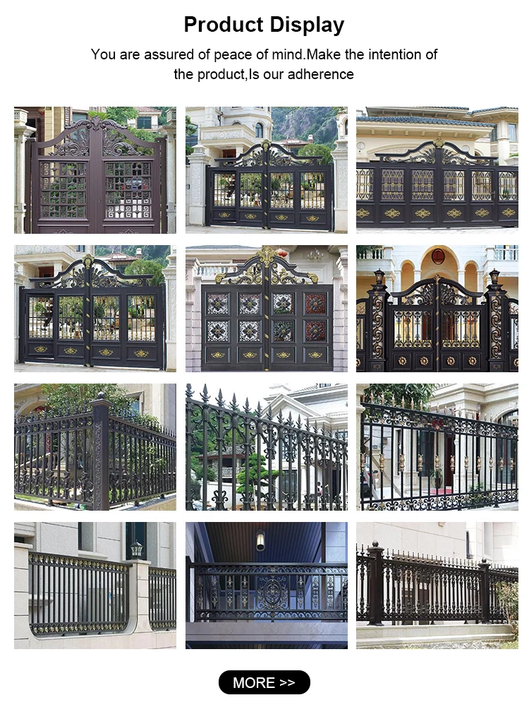 Villa Metal Aluminum Courtyard Fence Gates Door For House Garden - Buy ...