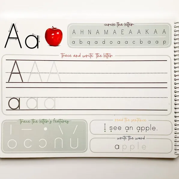 Custom Pattern Trace Erase Alphabet Workbook Tracing Letters Book for Kids