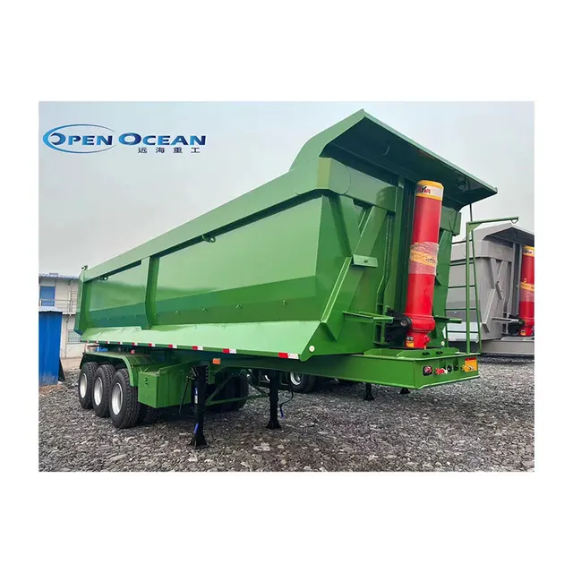 Three-axle dump semi-trailer 2-axle dump trailer 40 60 80 tons heavy duty dump trailer hot sale for sale