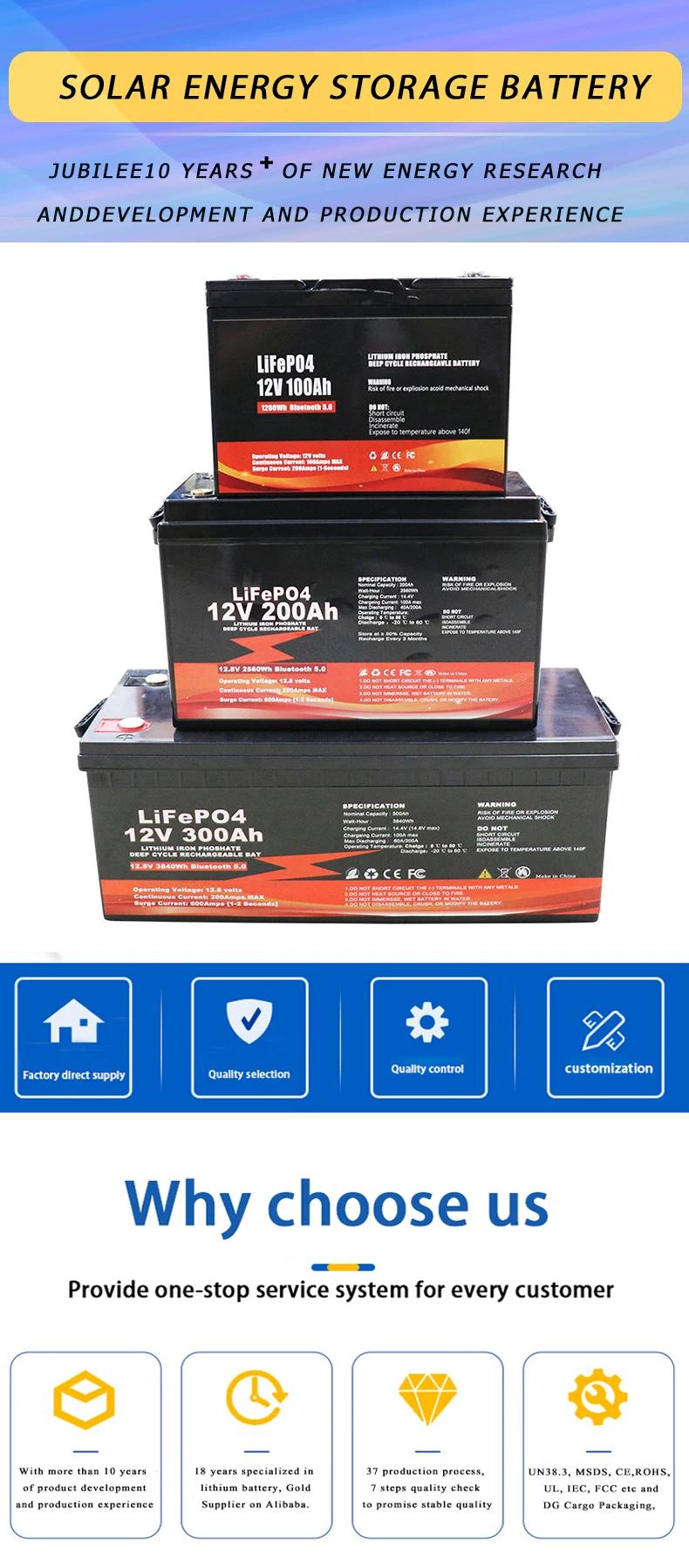 Wholesale Price Deep Cycle Battery 12v 24v 48v 100ah 200ah Lithium ...