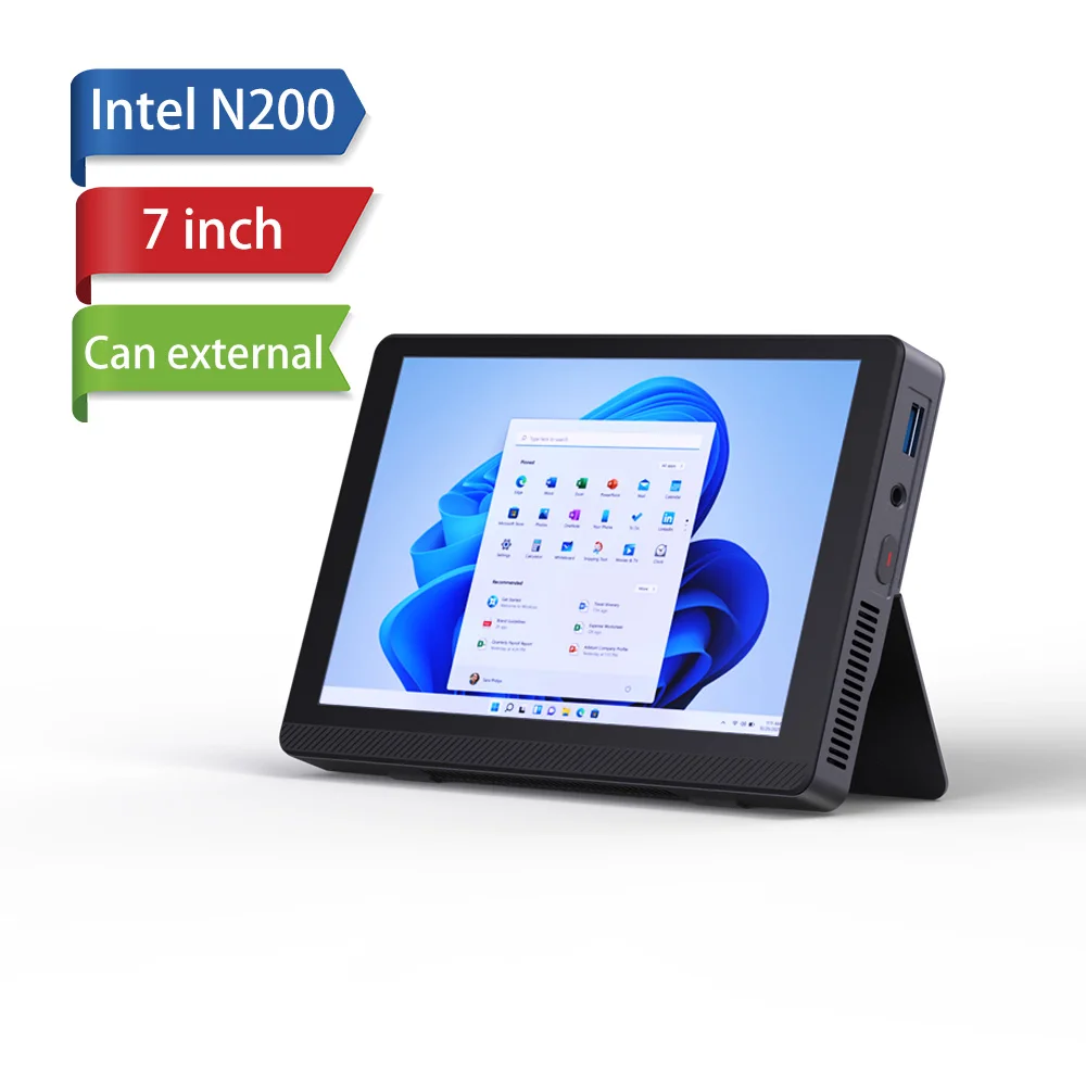 Portable Mini Computer Host Intel N200 with 7-inch Five Point