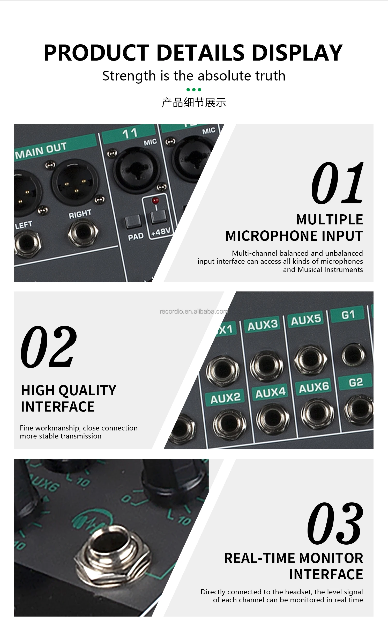 GAX-DM18 Professional Mixing Console - 18 Channels & 99DSP