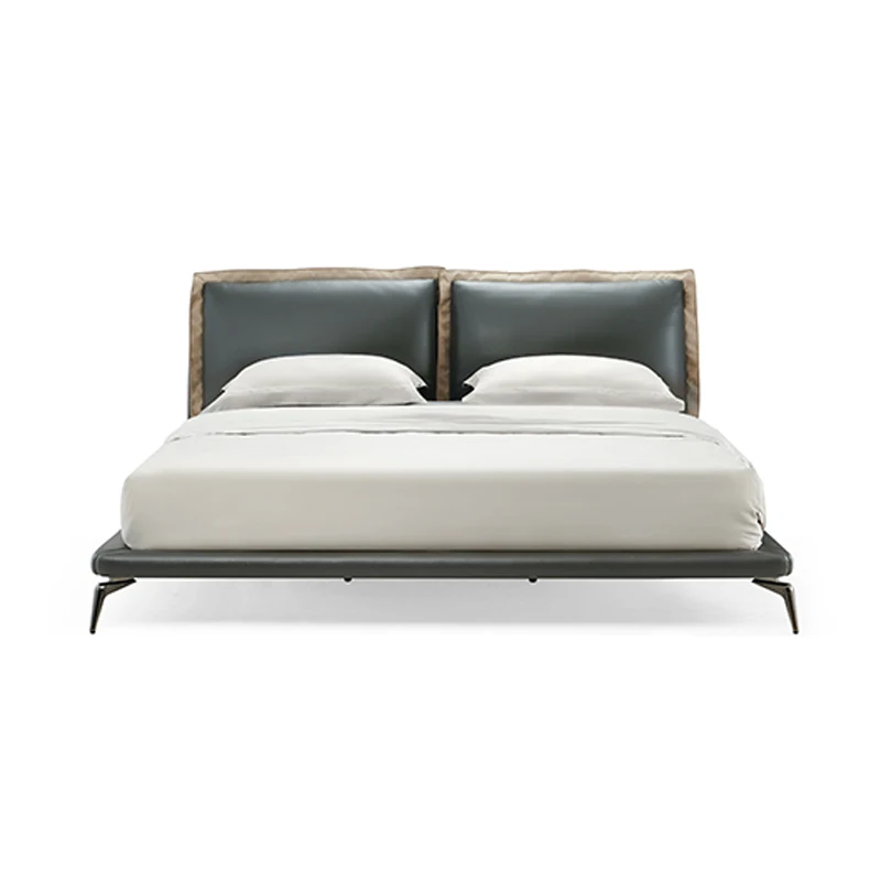 Morgan and Finch Simple Design Wooden Genuine Leather Girls Bed