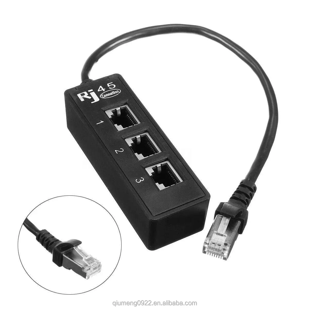 RJ45 LAN Ethernet Splitter Adapter 1 to 1/2/3 Ports Cable Network