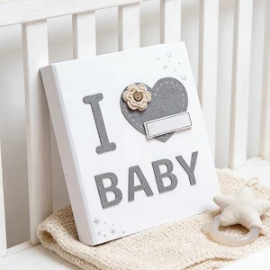 Custom Baby Memory Book for Baby Boy Girl 40 Pages Baby Shower Gift Kids Milestone Journal First Year Keepsake Album Newborn