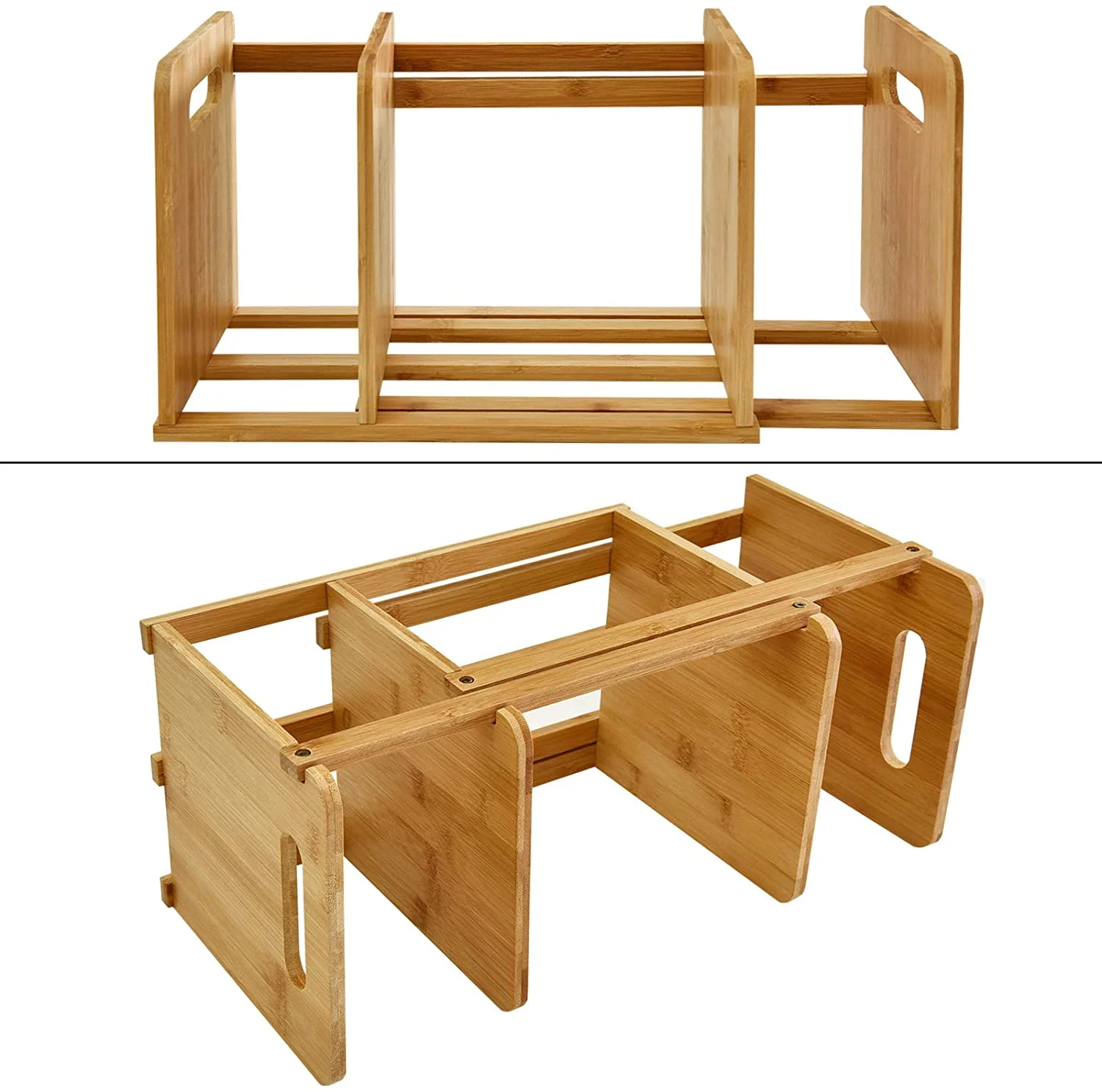 
Расширяемая бамбуковая настольная книжная полка 2020, маленький Регулируемый Настольный органайзер для хранения 