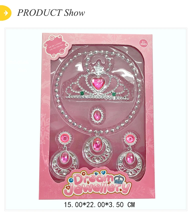 Girls Diamond Crown Set Accessories Princess Kids Jewelry Toy Buy Kids Jewelry Toy,Girls Toys