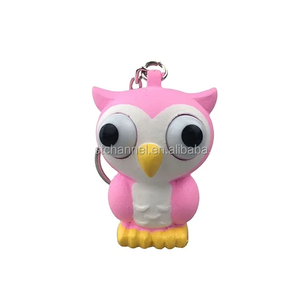 EclecticByKatieshop Owl Cute Clay Keyring