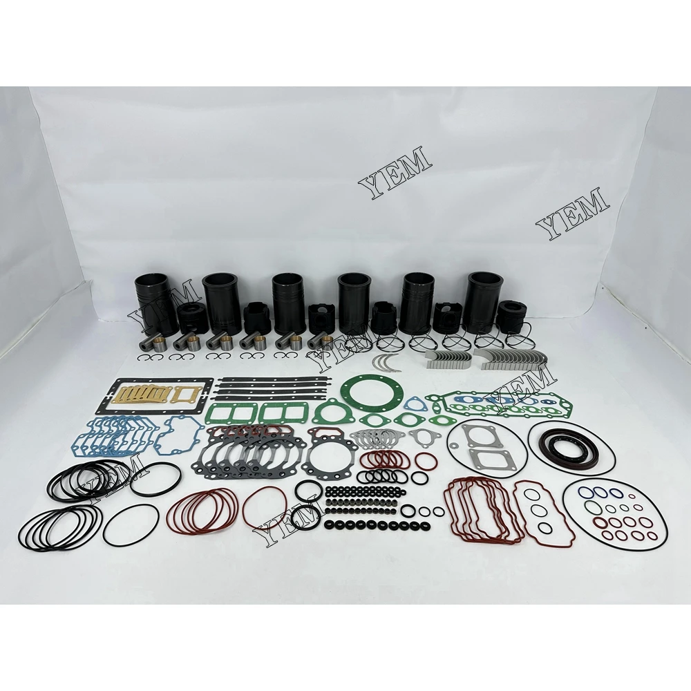 For Komatsu 6D125 Cylinder Liner and Gasket Kit With Bearing Set 6151-31-2710 Engine Rebuild Kit