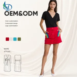 2026 New Women's Rainbow Embroidered Half Skirt, Sexy Half Skirt