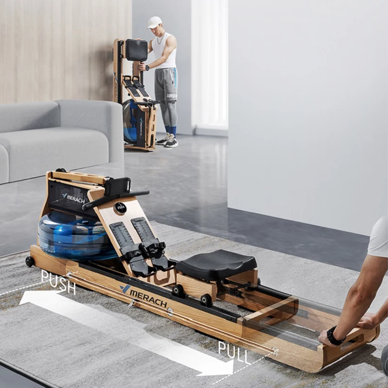MERACH Water Rowing Machine Resistencia Magetica Plegable Foldable Cardio