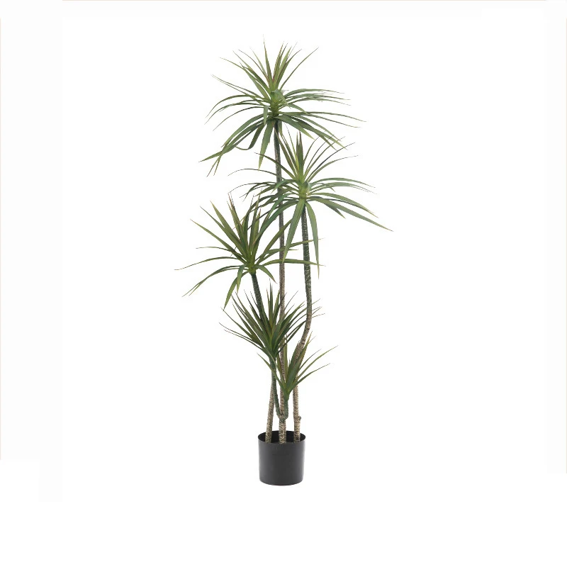 PZ10 Quality Assurance Ecological Simulation Decoration Green Plant Sago Cycas Dracaena Artificial Office Plants With Pot
