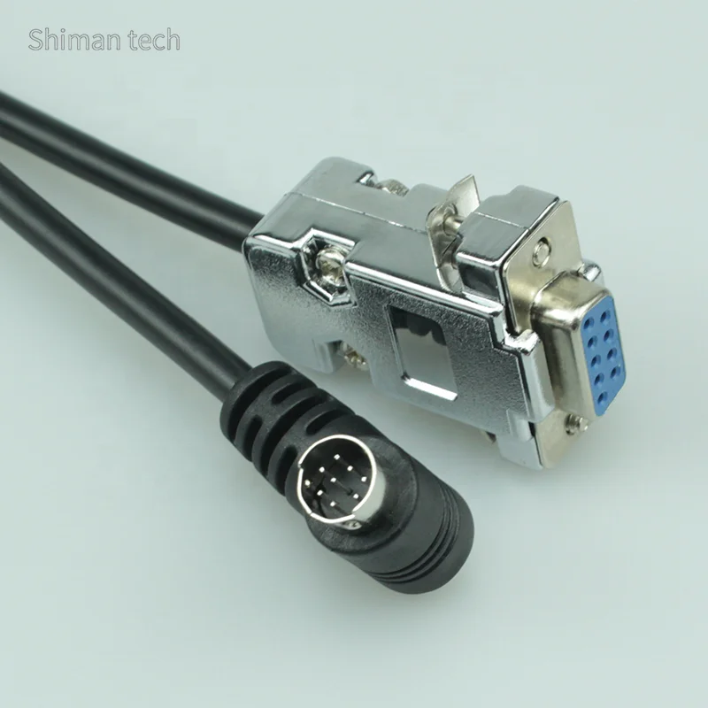 8 Pin Din Male To Db9 Right Angle Rs232 Serial Cable