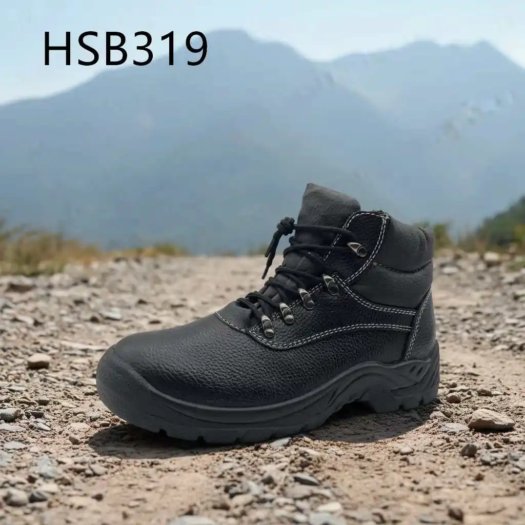 ZYF, betonacél-kötéshez használható, acélorrú beépített fekete munkaciszmák, árukezeléshez, sav- és lúgálló talp, védő munkacipők, modell: HSB319