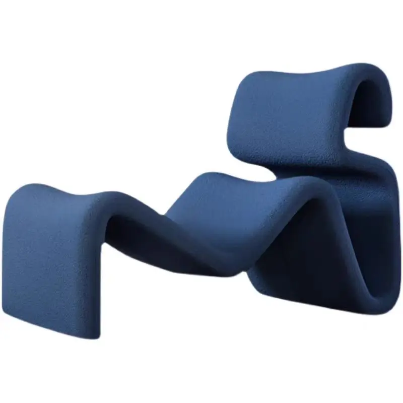 Runxi Designer Abstract Lines Fold and Etcetera Bend Bendy Lounge Chair Fiberglass Profiled Lounge Chair 2024
