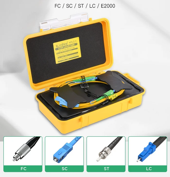 FTTH Network Maintenance 500m 1km 2km SM MM Fiber Optic Ring And OTDR Launch Cable Box