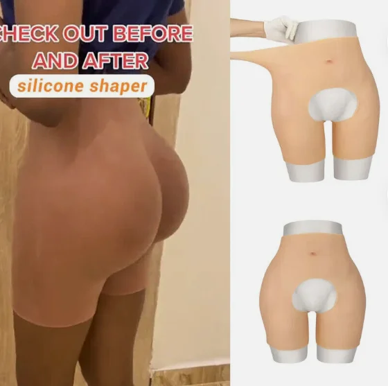 Tex-Eorey Siliconen Hip Enhancer Shaper - Realistische Nep Butt Lifter Panties Shapewear met Urinary Catheter voor Meest Butt Enhancer, wit