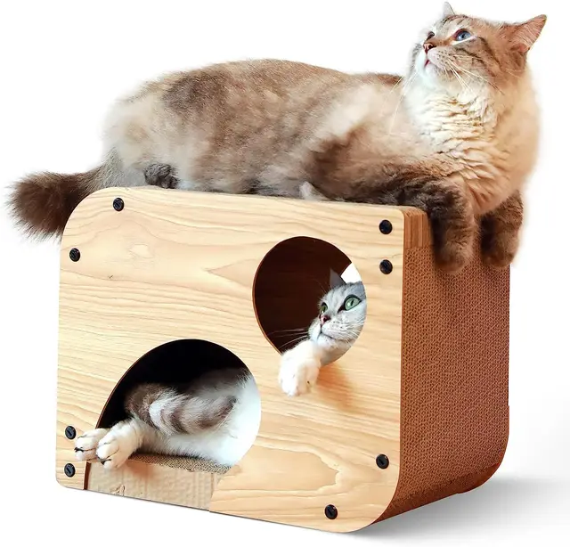 Cat Scratching Cardboard Lounge House For Interactive Products Supplies Pet Toys