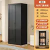 Black 600*550*2000 [Double Door Louvered Wardrobe]