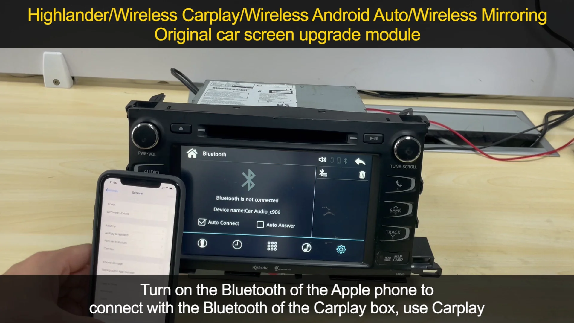 Carabc Wireless Carplay Android Auto For Toyota Highlander 4runner