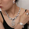 Silvery  letter S set