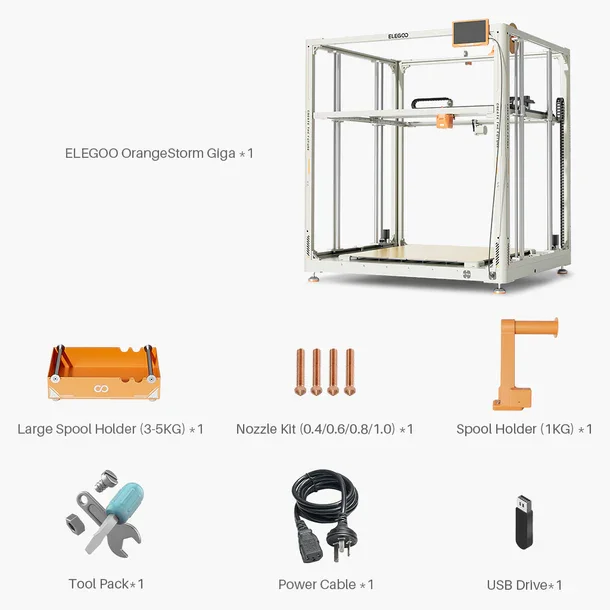 OrangeStorm Giga FDM 3D Printer