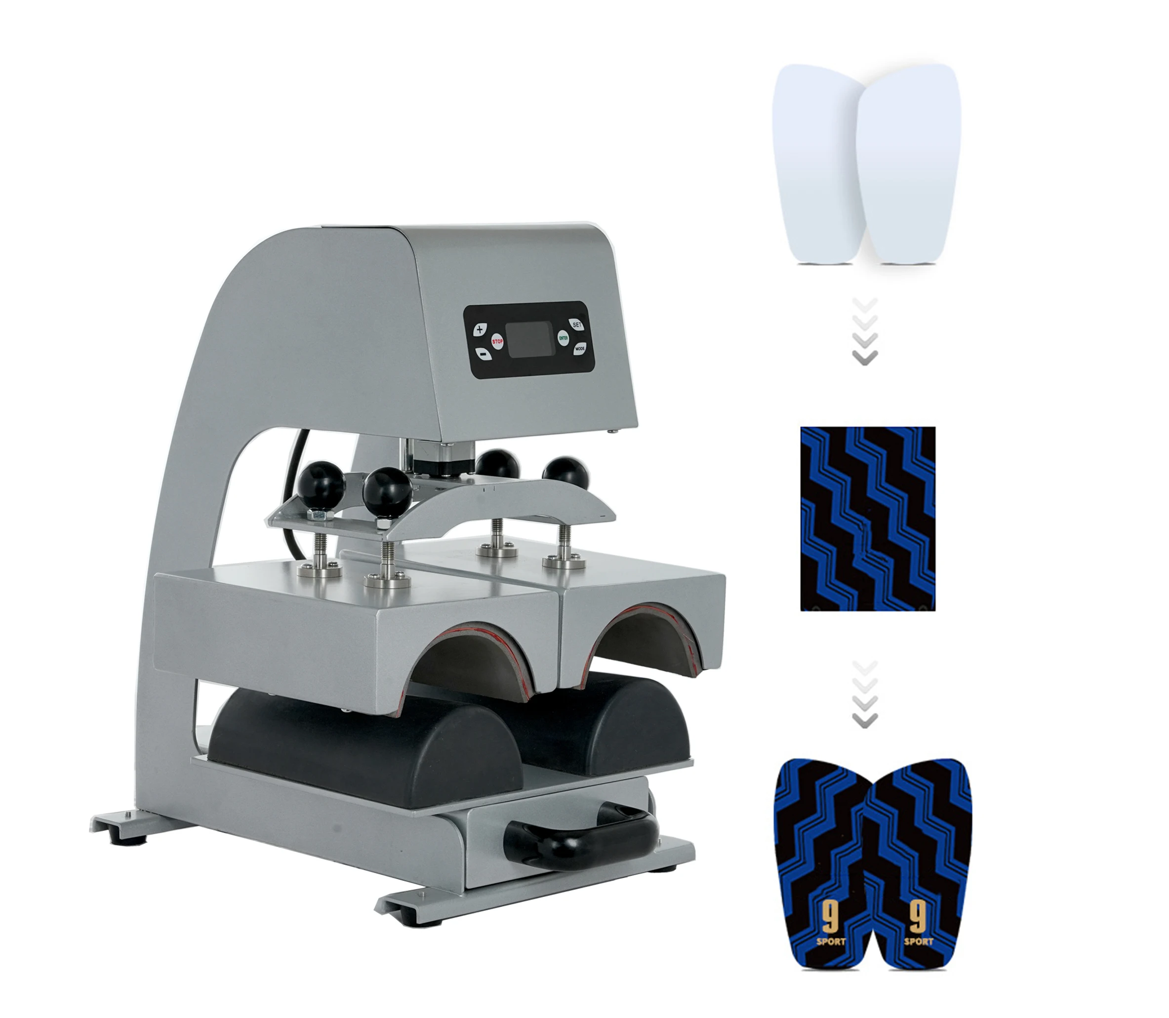 Shin Guard Machine a New Type Heat Press Machines Custom Team Football Shin Guard