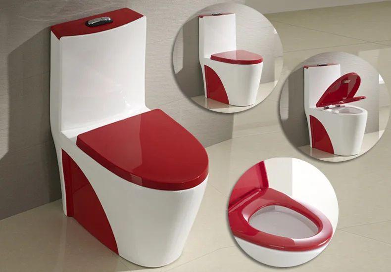 Modern design bathroom color toilet one-piece floor mounted dual flush toilet manufacture