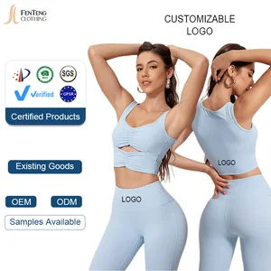 Under Lulu Custom  Beauty Yoga Sports Bra Casual Fitness Top with Chest Pad Breathable and Shock-Proof Front Labeled