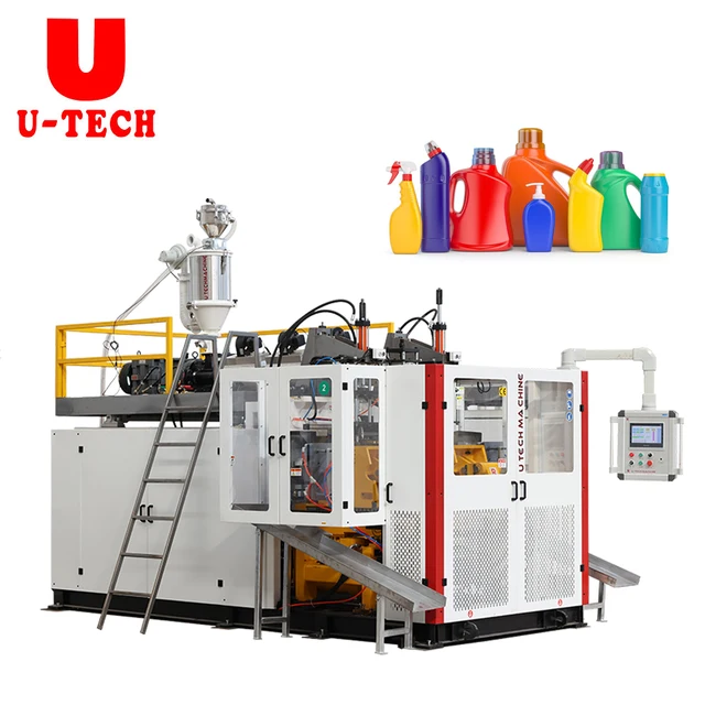 Automatic double station daily chemical detergent HDPE bottle extrusion blow molding machine Plastic bottle making machine