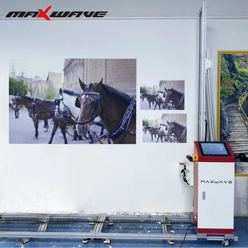 Maxwave Laser Good Quality EPS DX7 Double Head Wall Printer Direct to All Vertical Surfaces Wall Printing Machine Price