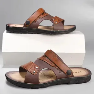 Fashion Sandals Men 2026 Summer Comfortable Adult Men's Casual Slippers Beach Shoes for Men Non-slip Open-toe Sandals Male