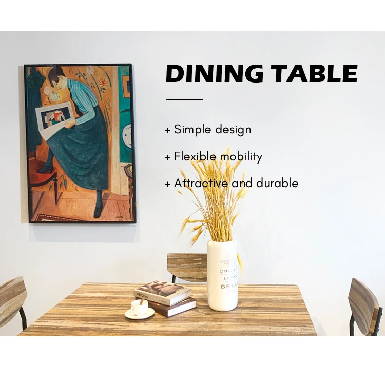 Modern Wood Stylish Dining Table Set Outdoor Table Living Home Table Set .jpg