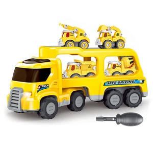 ITTL Shantou Cartoon Friction Truck Toys Music and Light Plastic Mini Truck for Child