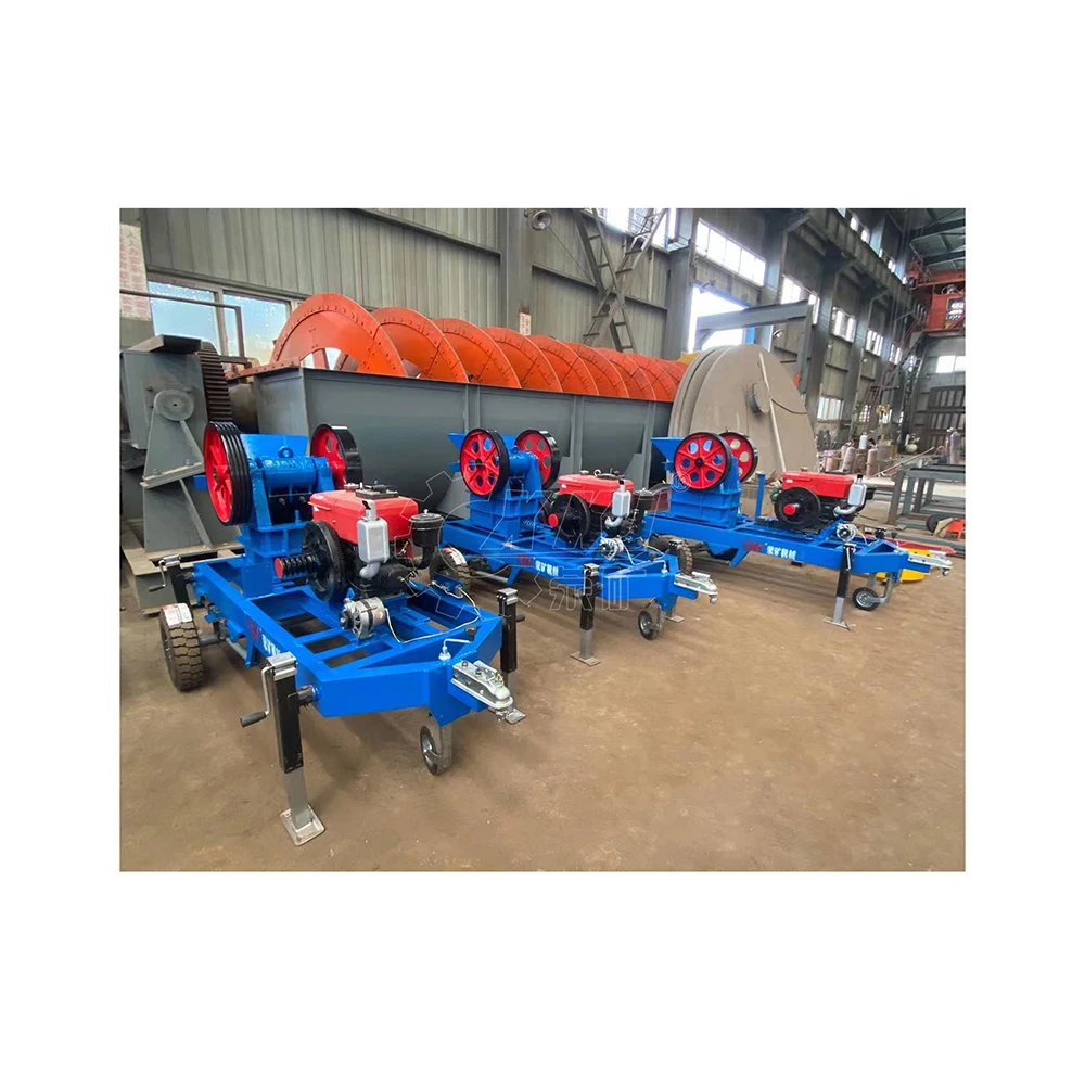 Маленькая портативная камнедробилка, дизельный двигатель, передвижная дробилка для камней, машина для углеродистой стали Pe250x400 для двигателя