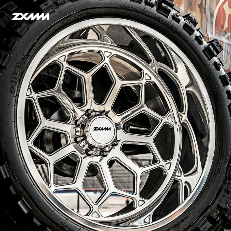 Zxmm Deep Dish Polish Chrome Wheels For Pickup Trucks For Ford 6x5.5 8x6.5 6x139.7 8x170 8x180 20