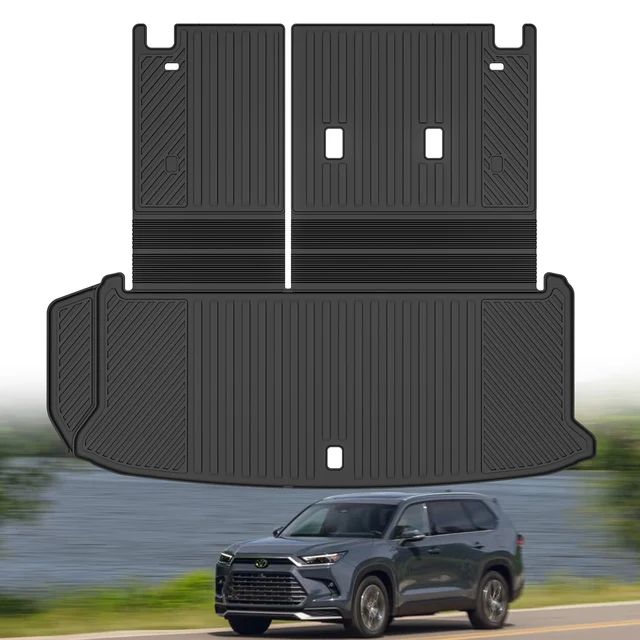 Hot Sale High Quality Rear With Backrest Mat Compatible Toyota Grand Highlander 2024+ Hybrid 8 Seat Durable TPE Trunk Liner