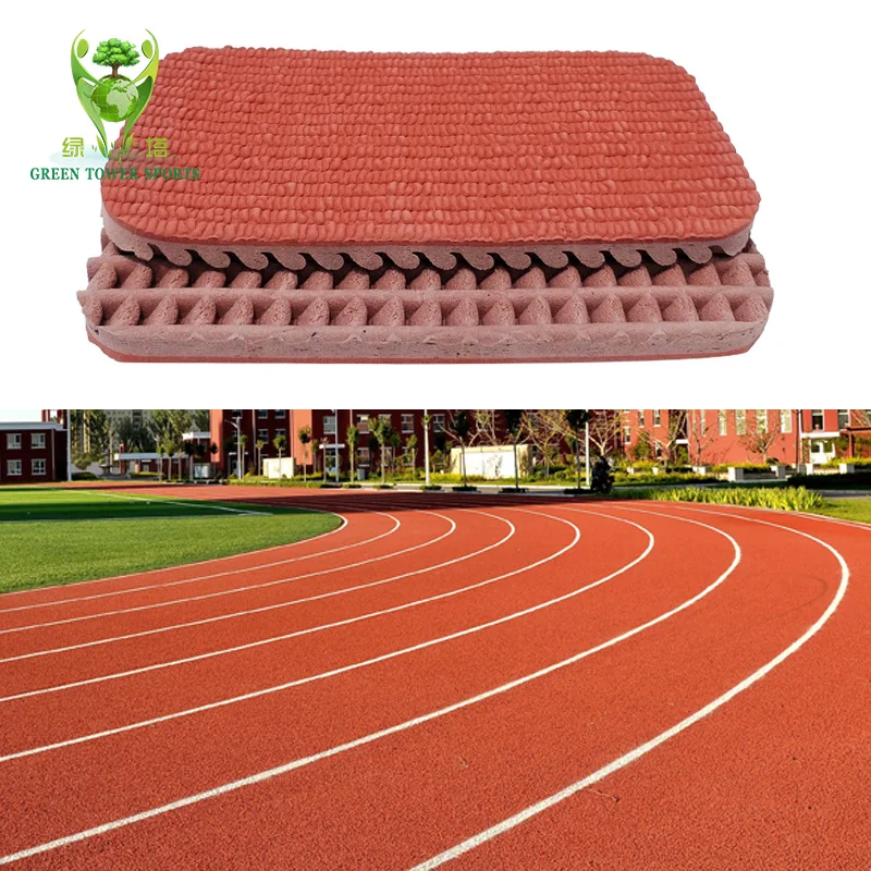 IAAF Certified Prefabricated Rubber Running Track Surface Material for 400  Meter Standard Stadium Field