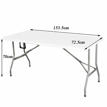 Wholesale price HDPE white wedding table folding rectangular table use for wedding event banquet