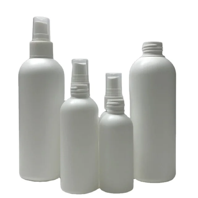 Custom Printing 250ml 500ml 8oz 16oz Matte Black White PE Boston Round Empty Cosmetic Shampoo Pump Lotion Bottle