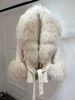 Manchette beige blanc