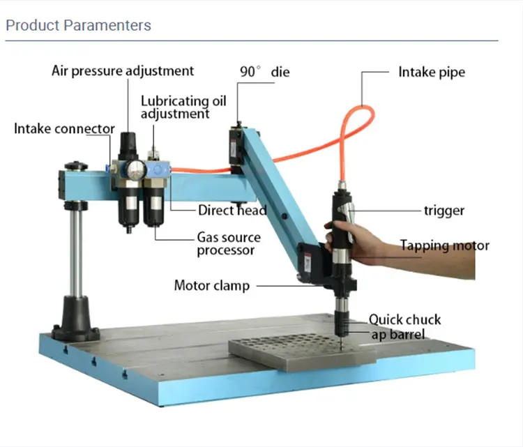 Hotsale China M3-M16 Pneumatic Tapping Machine for Self Tapping Screw